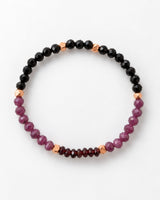 Garnet · Ruby · Black Tourmaline Crystal Bracelet - Embodied Fire
