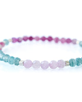 Kunzite · Blue Zircon · Lepidolite Crystal Bracelet - Emotional Alchemy