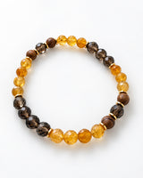 Golden Tourmaline · Smoky Quartz · Sandalwood Crystal Bracelet - Fall Equinox