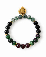 Moss Agate · Burma Jade · Ruby in Zoisite · Garnet Crystal Bracelet - Flourish