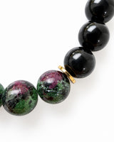 Moss Agate · Burma Jade · Ruby in Zoisite · Garnet Crystal Bracelet - Flourish