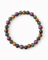 Sandalwood · Purpurite · Kyanite Bracelet - Grounded Goddess