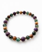 Sandalwood · Purpurite · Kyanite Bracelet - Grounded Goddess