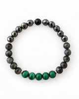 Malachite · Eagle Eye · Hematite · Black Tourmaline Crystal Bracelet - Heart Wisdom