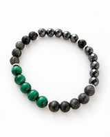 Malachite · Eagle Eye · Hematite · Black Tourmaline Crystal Bracelet - Heart Wisdom