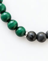 Malachite · Eagle Eye · Hematite · Black Tourmaline Crystal Bracelet - Heart Wisdom