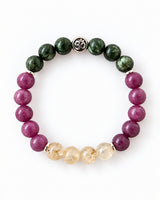 Seraphinite · Lepidolite · Petroleum Quartz Crystal Bracelet - Heaven Sent