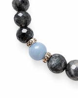 Angelite · Silver Quartz · Howlite Crystal Bracelet - Held