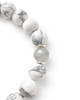 Angelite · Silver Quartz · Howlite Crystal Bracelet - Held