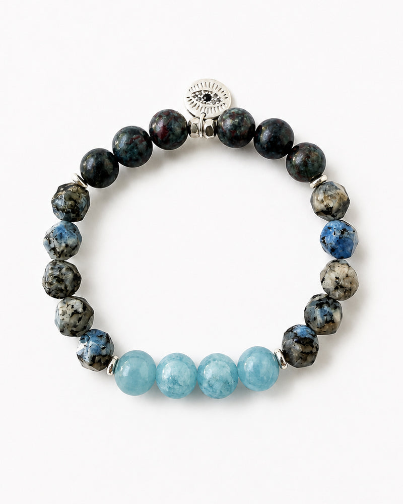 Aquamarine · K2 · Ruby in Kyanite Bracelet - Initiated Flame