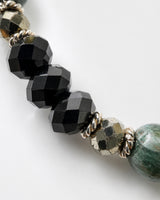 Black Tourmaline · Pyrite · Green Kyanite · Burma Jade Crystal Bracelet - Jade Garden