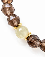 Libyan Glass · Smoky Quartz · Onyx Crystal Bracelet - Jet Set