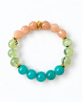 Amazonite · Prehnite · Peach Aventurine Crystal Bracelet - Joyful Living