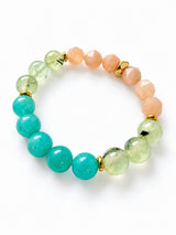 Amazonite · Prehnite · Peach Aventurine Crystal Bracelet - Joyful Living
