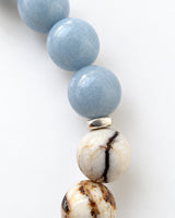 Aquatine Blue Calcite · Wood Opal · Angelite Crystal Bracelet - Light of Origin