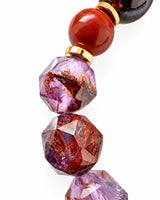 Herkimer Diamond · Super 7 · Red Jasper · Garnet · Clear Quartz Crystal Bracelet - Manifest Magic
