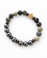 Thunder Jasper · Hematite Crystal Bracelet - Medicine Wheel