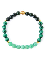 Emerald · Malachite · Burma Jade · Citrine Crystal Bracelet - Money Magnet