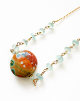 Ocean Jasper + Aquamarine Necklace