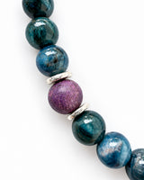 Richterite · Purpurite · Blue Lace Agate · Black Tourmaline · Hematite Crystal Bracelet - Pain Relief