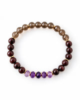 Amethyst · Garnet · Smoky Quartz Crystal Bracelet - Passion Project