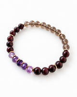 Amethyst · Garnet · Smoky Quartz Crystal Bracelet - Passion Project