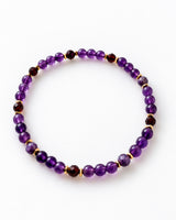 Amethyst · Charoite · Garnet Crystal Bracelet - Lucidity