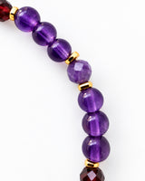 Amethyst · Charoite · Garnet Crystal Bracelet - Lucidity