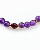 Amethyst · Charoite · Garnet Crystal Bracelet - Lucidity