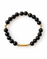 Black Spinel · Green Chalcedony Crystal Bracelet - Resolve