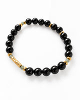 Black Spinel · Green Chalcedony Crystal Bracelet - Resolve