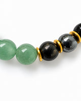 Green Aventurine · Black Moonstone · Hematite · Shungite · Black Tourmaline Crystal Bracelet - Safe Passage