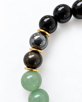 Green Aventurine · Black Moonstone · Hematite · Shungite · Black Tourmaline Crystal Bracelet - Safe Passage