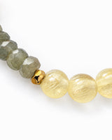 Yellow Aquamarine · Honey Calcite · Hemimorphite Crystal Bracelet - Self Led