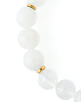 White Jade · Rainbow Moonstone  Bracelet - Simplicity