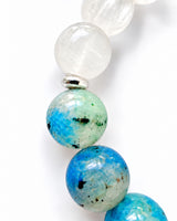 Azurite in Calcite · Selenite · Ice Mountain Jade Crystal Bracelet - Soothing Light