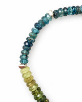 Blue Kyanite · Libyan Glass · Green Tourmaline Crystal Bracelet - Star Link