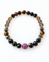 Phosphosiderite · Eagle Eye · Hematite · Black Tourmaline Crystal Bracelet - Steadfast Hope