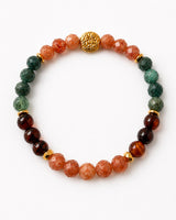 Sunstone · Green Kyanite · Baltic Sea Amber Crystal Bracelet - Sunlit Soul