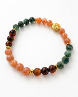 Sunstone · Green Kyanite · Baltic Sea Amber Crystal Bracelet - Sunlit Soul
