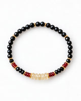 Libyan Glass · Malaya Garnet · Black Tourmaline · Onyx Crystal Bracelet - Supernova