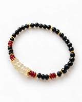 Libyan Glass · Malaya Garnet · Black Tourmaline · Onyx Crystal Bracelet - Supernova