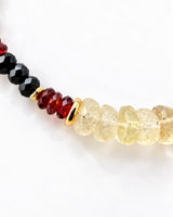 Libyan Glass · Malaya Garnet · Black Tourmaline · Onyx Crystal Bracelet - Supernova