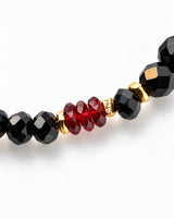 Libyan Glass · Malaya Garnet · Black Tourmaline · Onyx Crystal Bracelet - Supernova