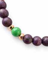 Variscite · Stichtite · Green Garnet · Sandalwood · Sunstone Crystal Bracelet - The Anna
