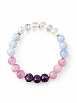 Amethyst · Kunzite · Blue Lace Agate · Clear Quartz Crystal Bracelet - The Elaine