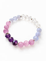 Amethyst · Kunzite · Blue Lace Agate · Clear Quartz Crystal Bracelet - The Elaine