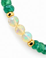 Emerald · Opal · Amethyst · Rainbow Moonstone Crystal Bracelet - The Enchantress