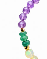 Emerald · Opal · Amethyst · Rainbow Moonstone Crystal Bracelet - The Enchantress