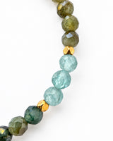 Blue Apatite · Green Tourmaline Crystal Bracelet - The Good Life